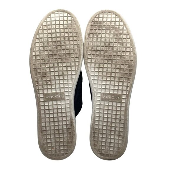 VINCE. WOMEN'S BLAIR NAVY SUEDE SLIP ON LOAFERS - 9M - Picture 4 of 10